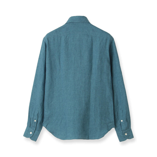 【干場 × ARCODIO共同企画】Lino Moderno Collection バイオウォッシュリネン サファリ アクアマリン