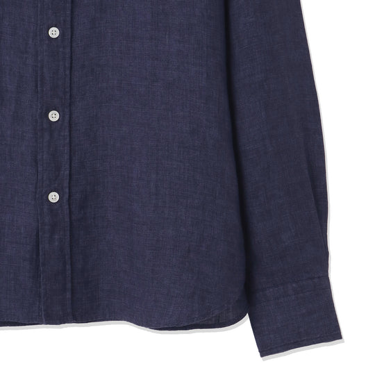 【干場 × ARCODIO共同企画】Lino Moderno Collection バイオウォッシュリネン サファリ ネイビー