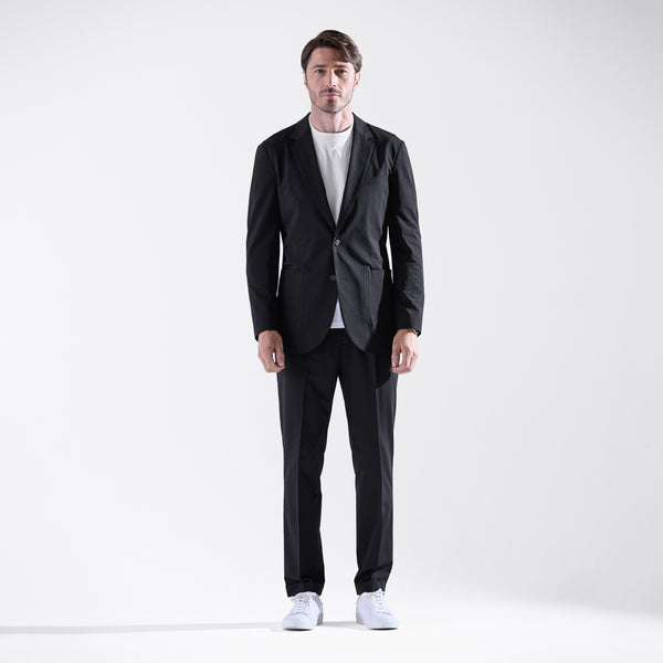 Air-Dense Cotton Jersey フレックスモーション スラックスtype2　スリムフィット ブラック