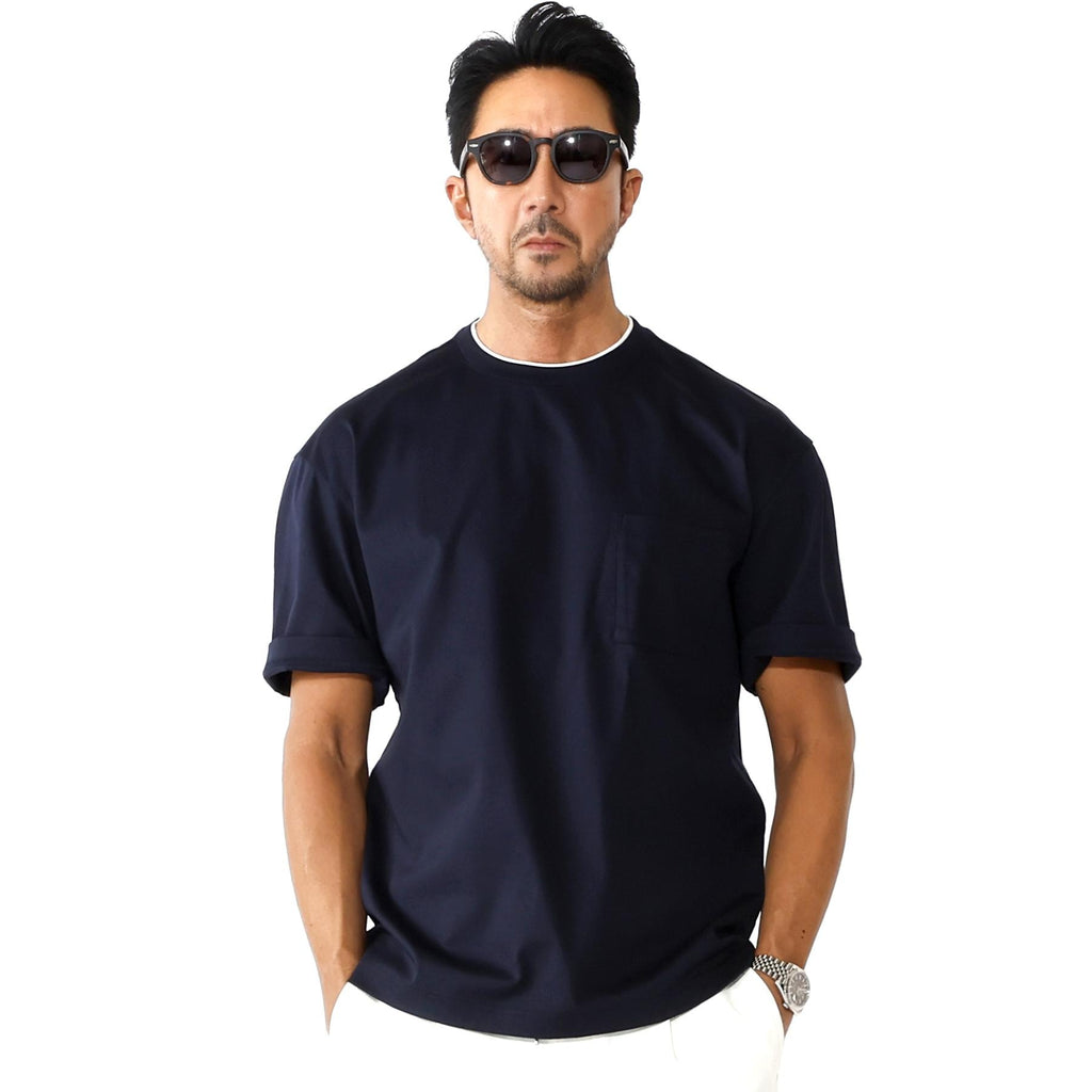 DRESSTERIOR × 干場義雅 コラボ レイヤード カットソー 干場義雅×DRESSTERIOR】レイヤードTシャツ ブラック – MINIMAL