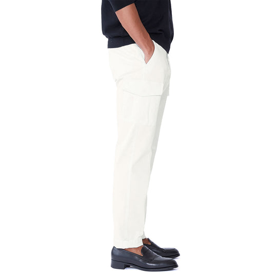 26AW ANNAPOLIS コットンストレッチ カーゴパンツ ホワイト