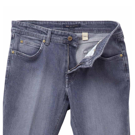 26SS RIBOT コットン ストレッチ スリム デニムパンツ グレー