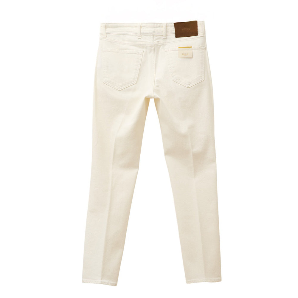 26SS RIBOT コットン ストレッチ スリム デニムパンツ ホワイト