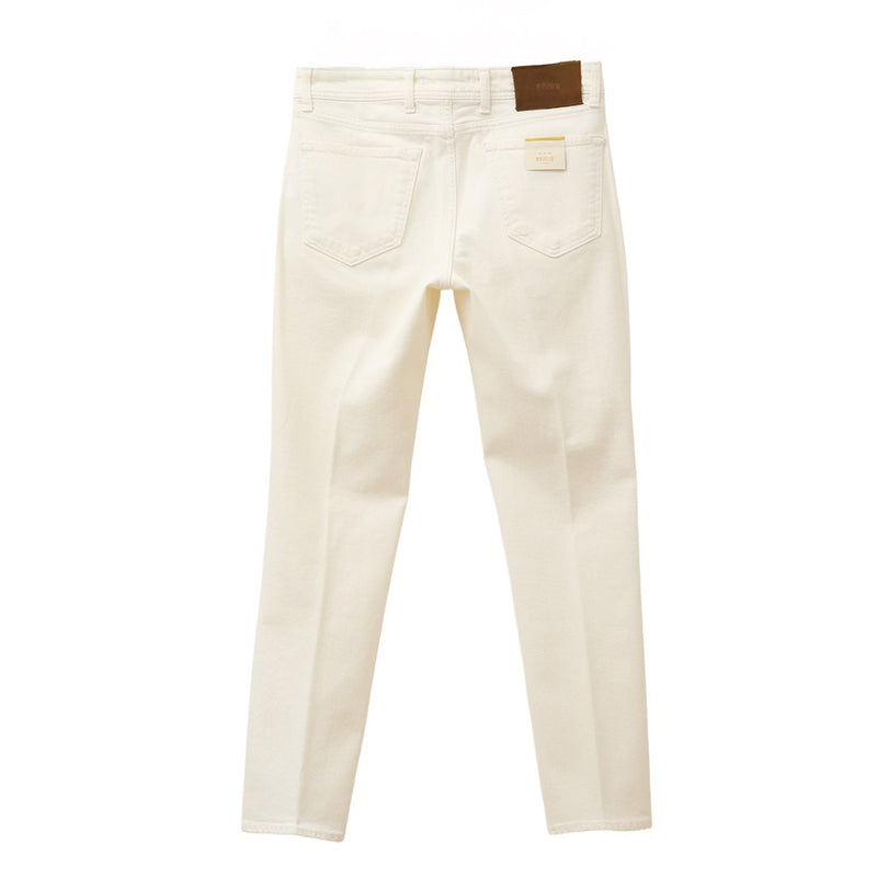 26SS RIBOT コットン ストレッチ スリム デニムパンツ ホワイト