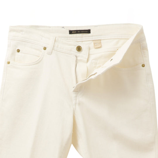 26SS RIBOT コットン ストレッチ スリム デニムパンツ ホワイト