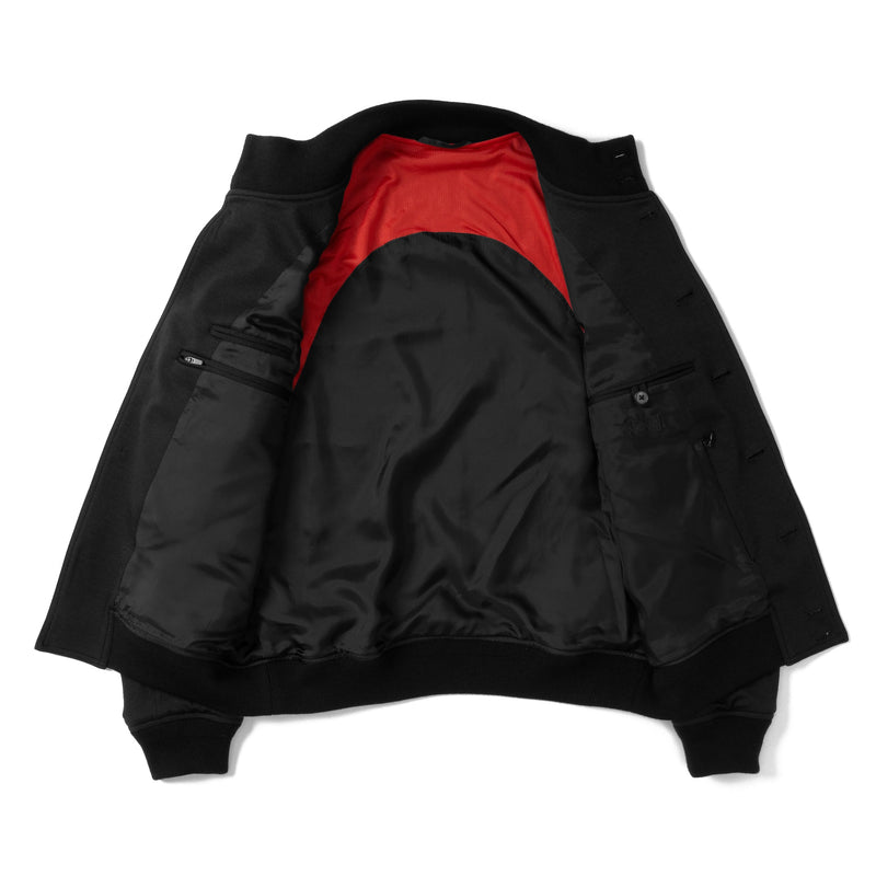 Duplex Wool Jersey トラベル バルスタージャケット ブラック