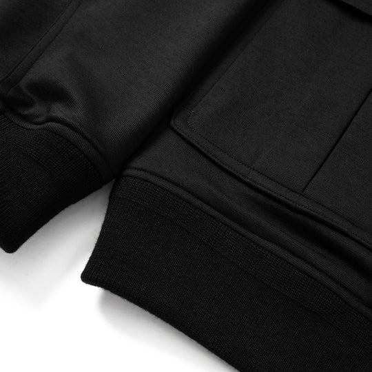 Duplex Wool Jersey トラベル バルスタージャケット ブラック