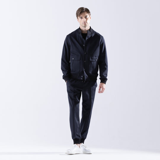 Duplex Wool Jersey トラベル バルスタージャケット コスモネイビー