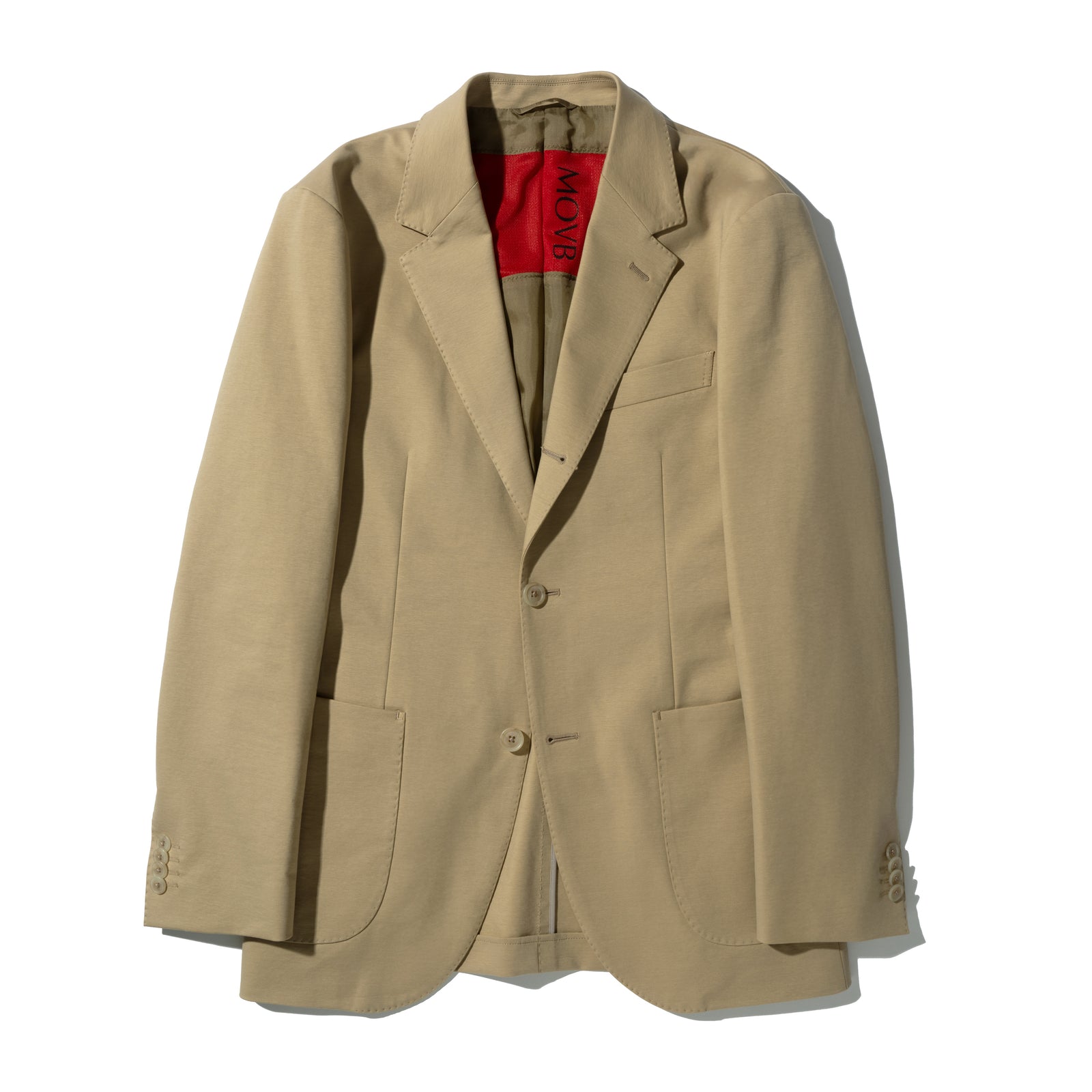 Duplex Cotton Jersey シングル3Bノッチドトラベルジャケット ベージュ