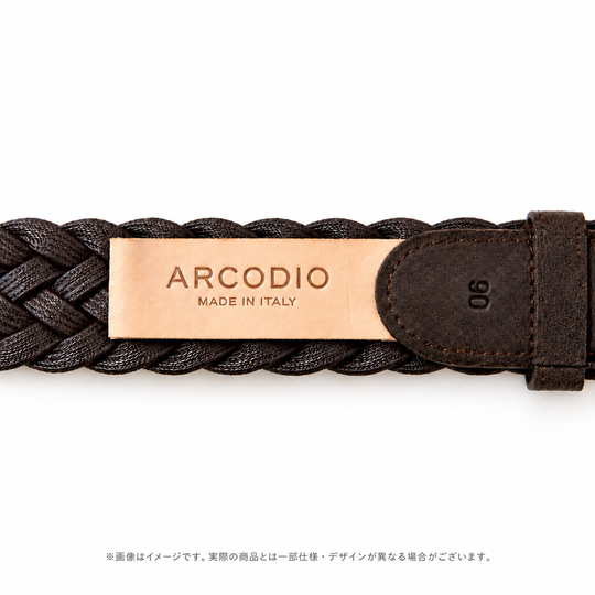 【予約販売：12月上旬頃お届け分】イタリア製 スエードメッシュベルト ブラウン