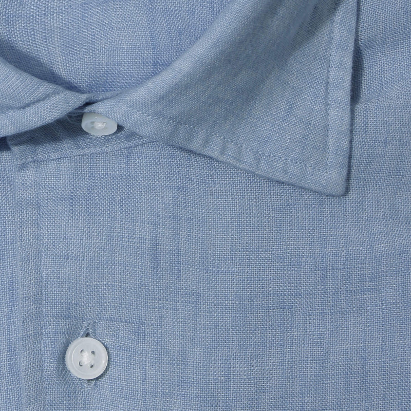 【干場 × ARCODIO共同企画】APERTO Lino Moderno Collection バイオウォッシュリネン サックスブルー