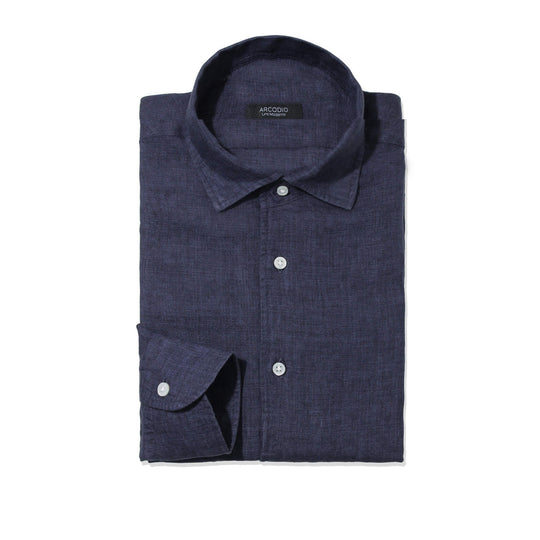 【干場 × ARCODIO共同企画】APERTO Lino Moderno Collection バイオウォッシュリネン ネイビー
