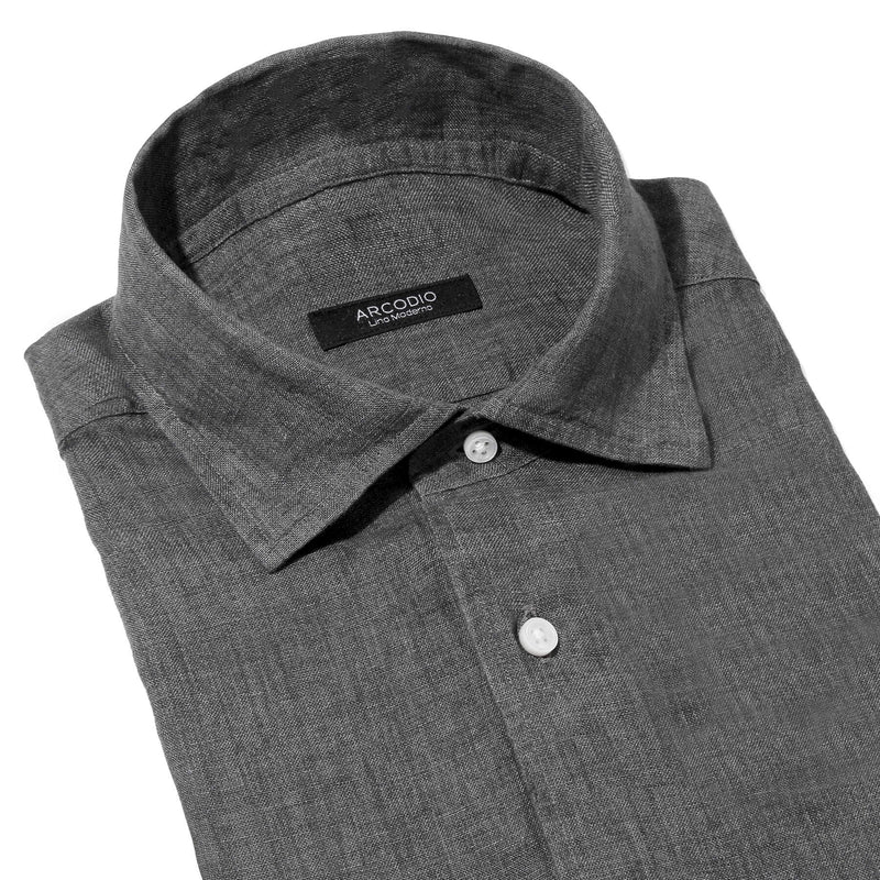 【干場 × ARCODIO共同企画】APERTO Lino Moderno Collection バイオウォッシュリネン スレートグレー