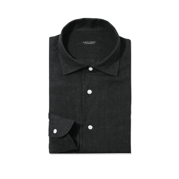 【干場 × ARCODIO共同企画】APERTO Lino Moderno Collection バイオウォッシュリネン ブラック