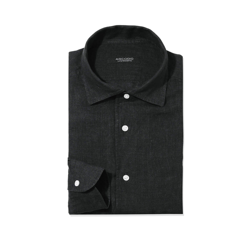 【干場 × ARCODIO共同企画】APERTO Lino Moderno Collection バイオウォッシュリネン ブラック