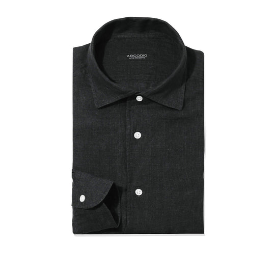 【干場 × ARCODIO共同企画】APERTO Lino Moderno Collection バイオウォッシュリネン ブラック