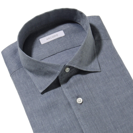 APERTO フレンチリネン ブルーグレー