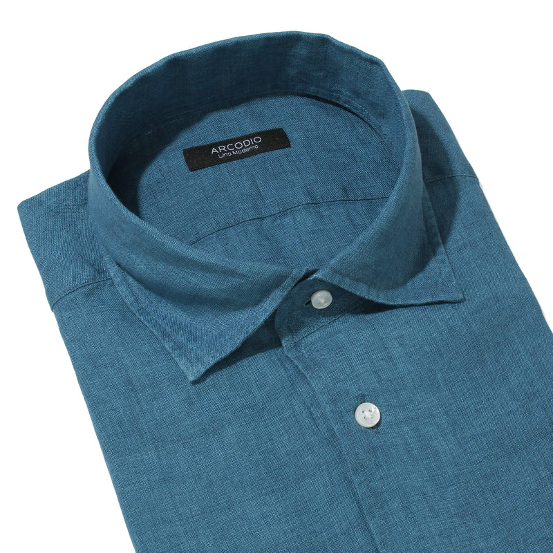 【干場 × ARCODIO共同企画】APERTO Lino Moderno Collection バイオウォッシュリネン アクアマリン