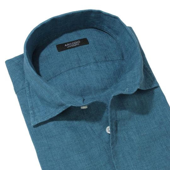 【干場 × ARCODIO共同企画】APERTO Lino Moderno Collection バイオウォッシュリネン アクアマリン