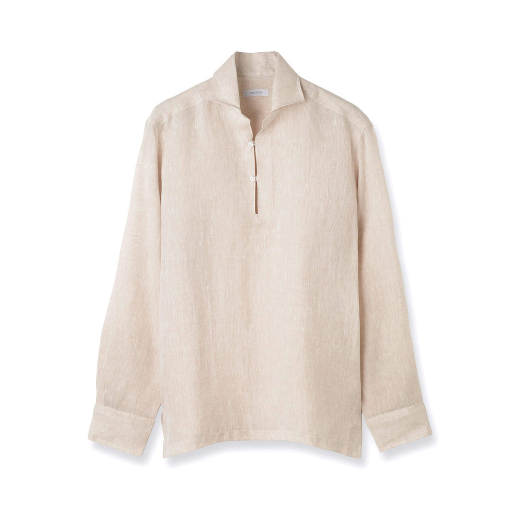 giangi napoliリネン100%カプリシャツプルオーバー ベージュ16L フレンチリネン カプリシャツ ベージュ – MINIMAL WARDROBE