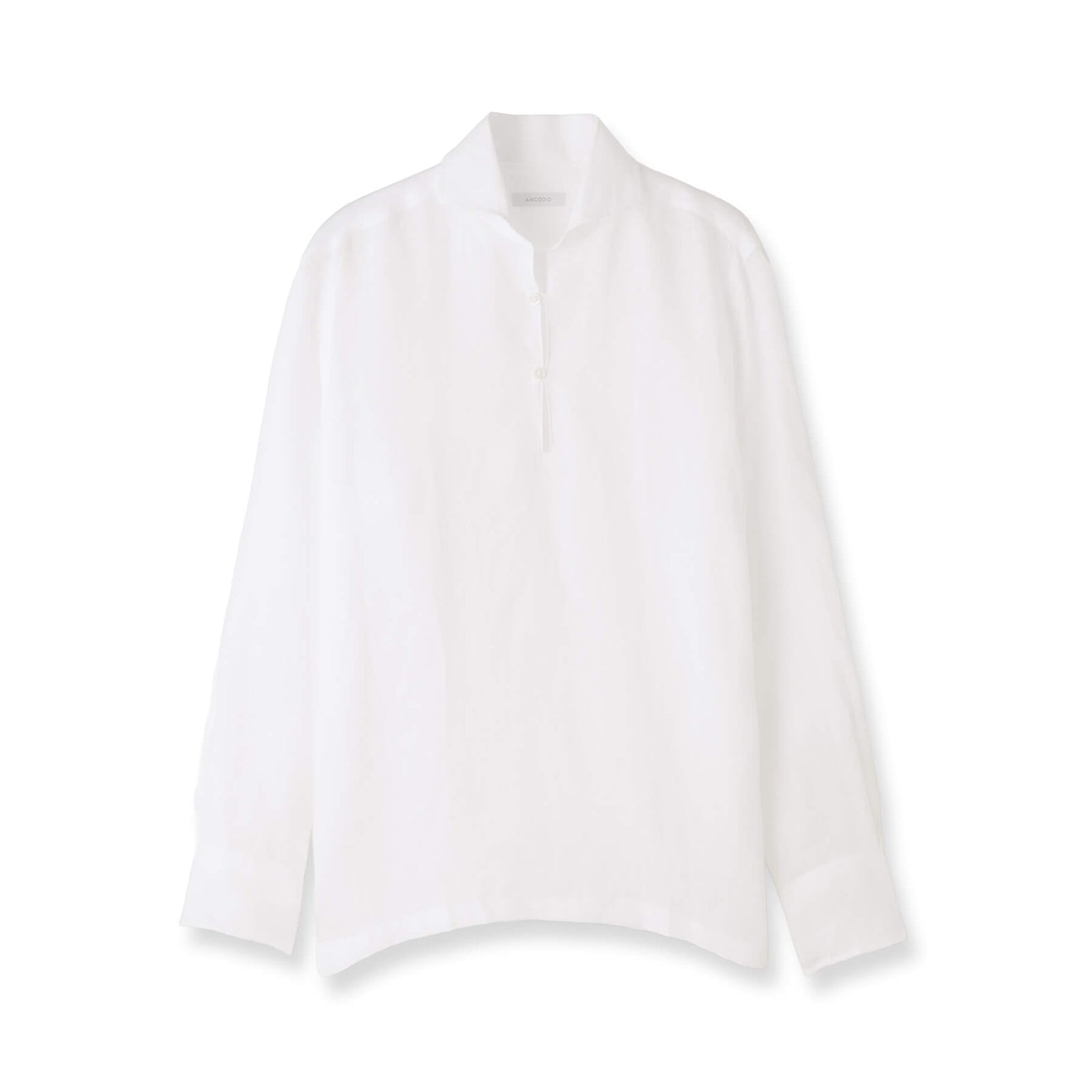 未使用に近い　フィナモレ　リネン　カプリシャツ　15 1/2 ホワイト フレンチリネン カプリシャツ ホワイト – MINIMAL WARDROBE