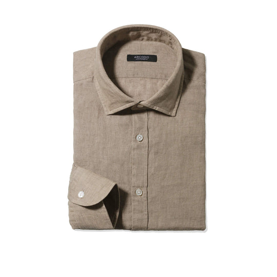【干場 × ARCODIO共同企画】GINO Lino Moderno Collection バイオウォッシュリネン ベージュ