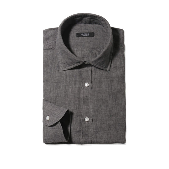 【干場 × ARCODIO共同企画】GINO Lino Moderno Collection バイオウォッシュリネン スレートグレー
