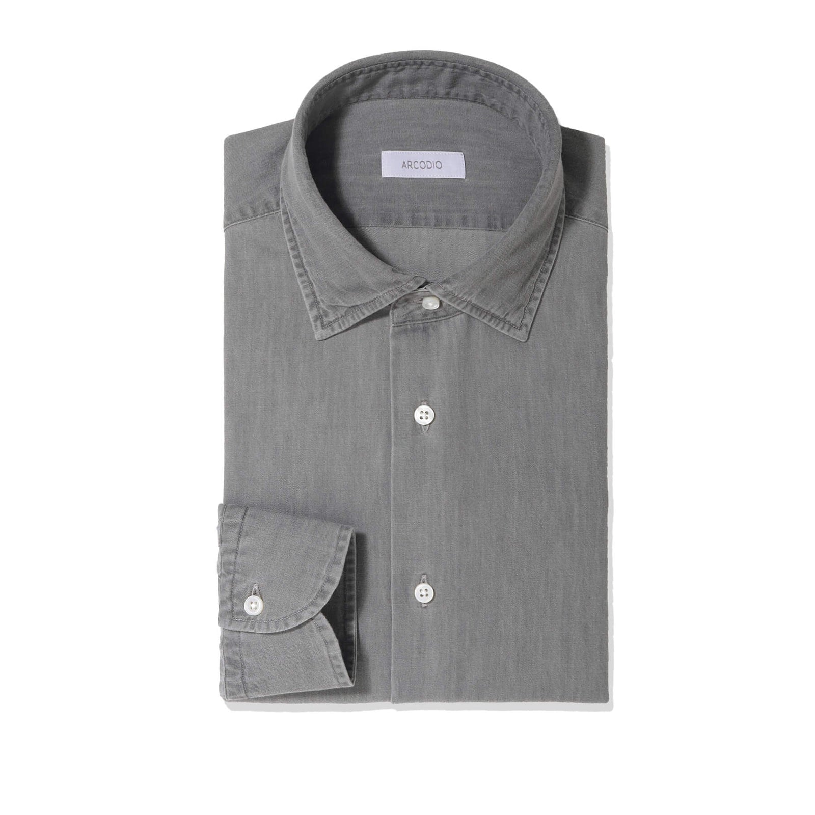J7068 新品 ジャンネット ストレッチウエスタンシャンブレーシャツ グレー GINO シャンブレーシャツ グレー – MINIMAL WARDROBE