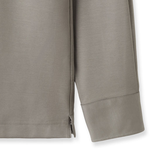 GINO 7ozコンパクトヤーンストレッチジャージー プルオーバーシャツ グレー