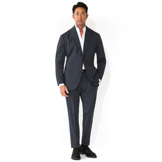 干場完全別注 マットツイスト テーラードジャケット グレー