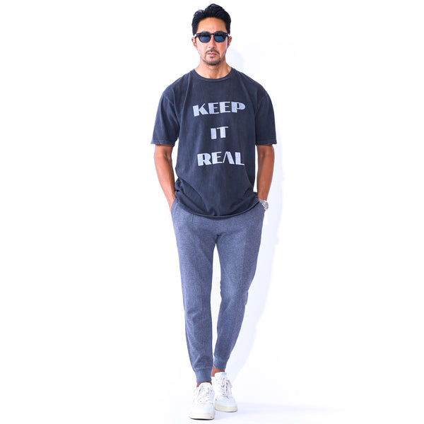 【干場別注】20/-.天竺T（KEEP IT REAL) ブラック