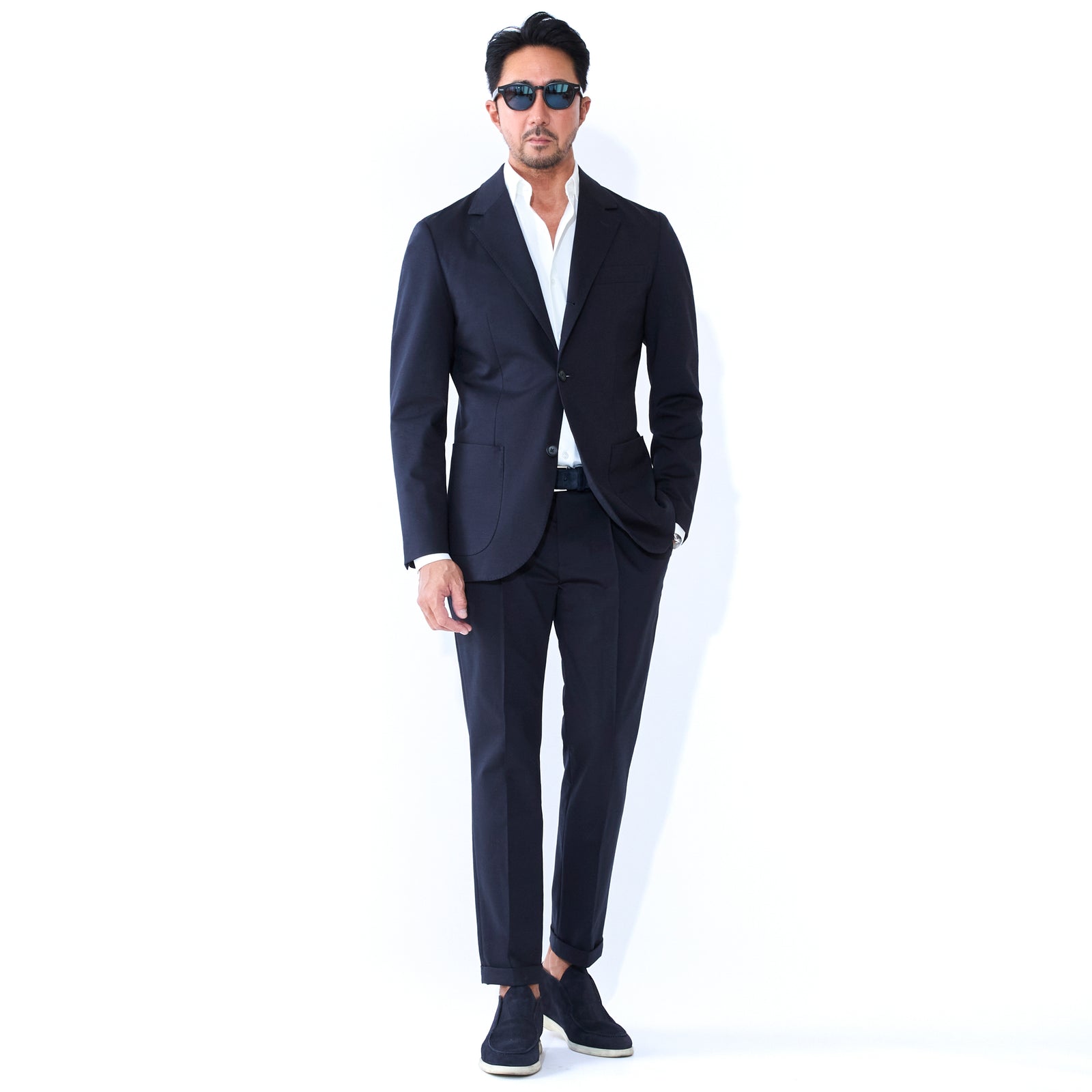 Duplex Cotton Jersey シングル3Bノッチドトラベルジャケット コスモ