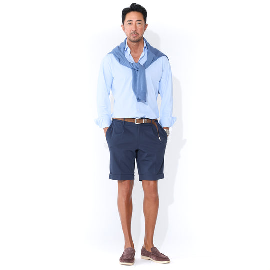 Matte Twist Short Pants マットツイスト ダブルジャージ  ネイビー