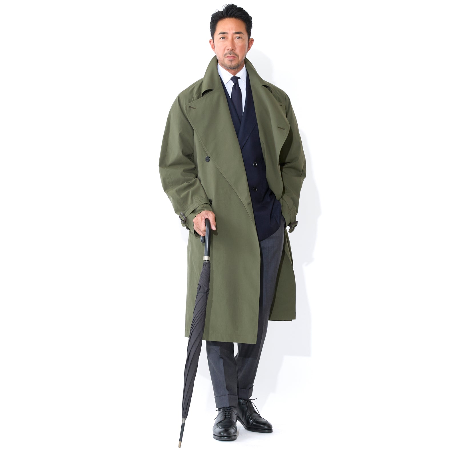 オリーブグリーン トレンチコート 50's/USA製/実物/米軍/US ARMY/オーバーコート/トレンチコート