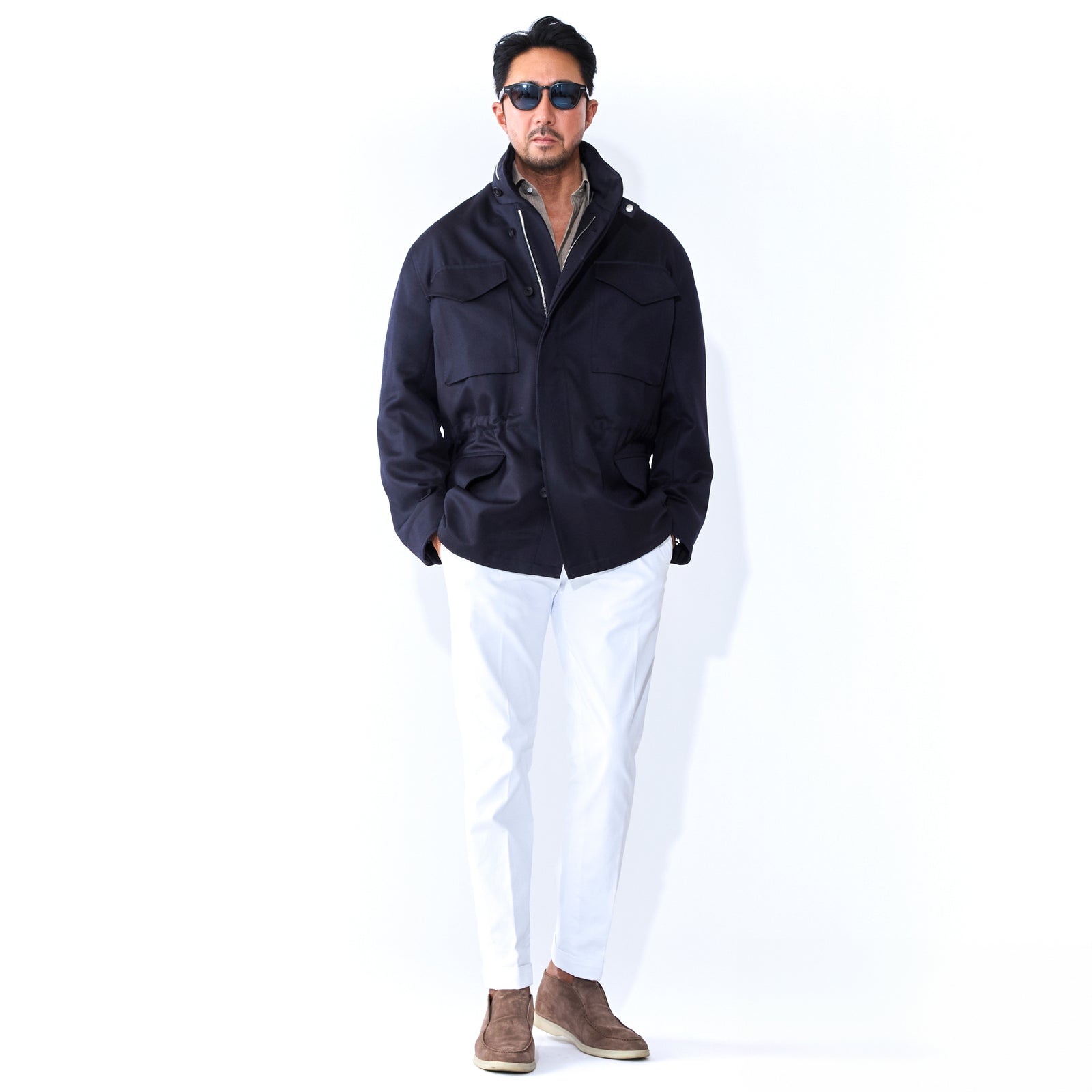 Mサイズ】ハンティングワールド NAVY FLRGHT JACKET アウター