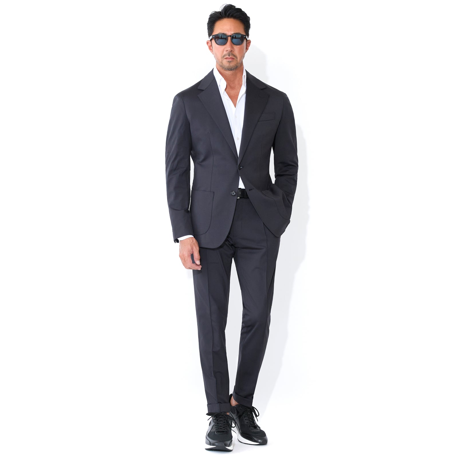 WHA-0001 レザースニーカー BLACK×WHITE – MINIMAL WARDROBE