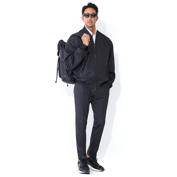 【K-3B EXECUTIVE】24HR-WEARABLE　テーラリング ミルブルゾン 665_N ブラック