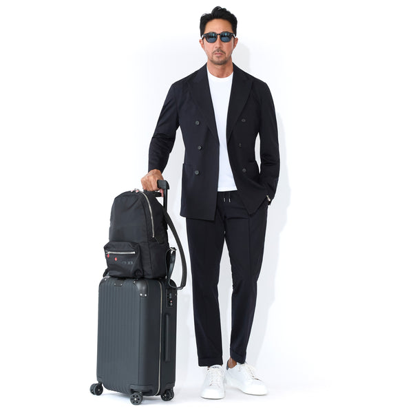 Air-Dense Cotton Jersey ダブル6Bテーラードジャケット コスモネイビー