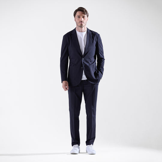 Air-Dense Cotton Jersey フレックスモーション スラックスtype2　スリムフィット コスモネイビー