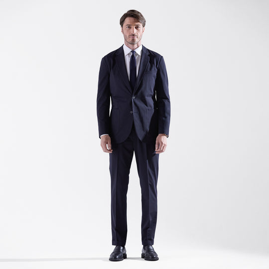 Air-Dense Cotton Jersey フレックスモーション スラックスtype2　スリムフィット コスモネイビー