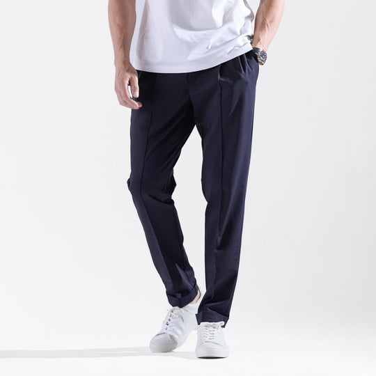 Duplex Cotton  Jersey トラベル スマートラウンジテーパードパンツ コンフォートフィット コスモネイビー
