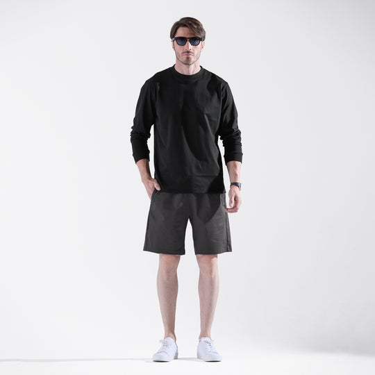 Duplex Cotton Jersey トラベル ショーツ グラファイトグレー