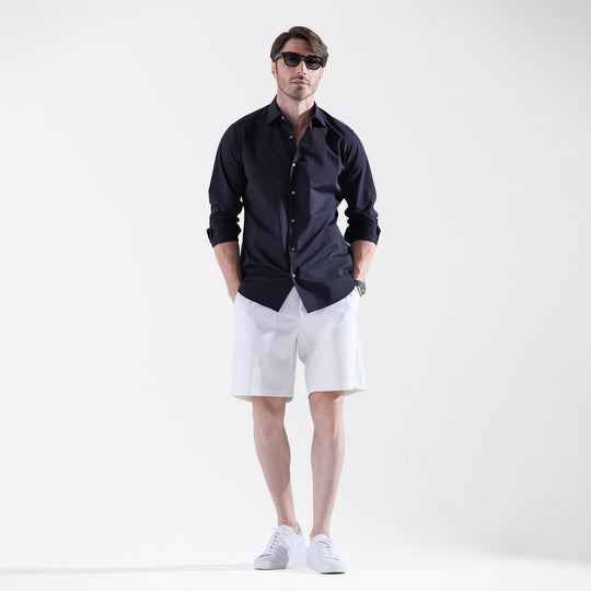 Duplex Cotton Jersey トラベル ショーツ ホワイト