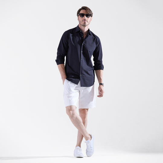 Duplex Cotton Jersey トラベル ショーツ ホワイト