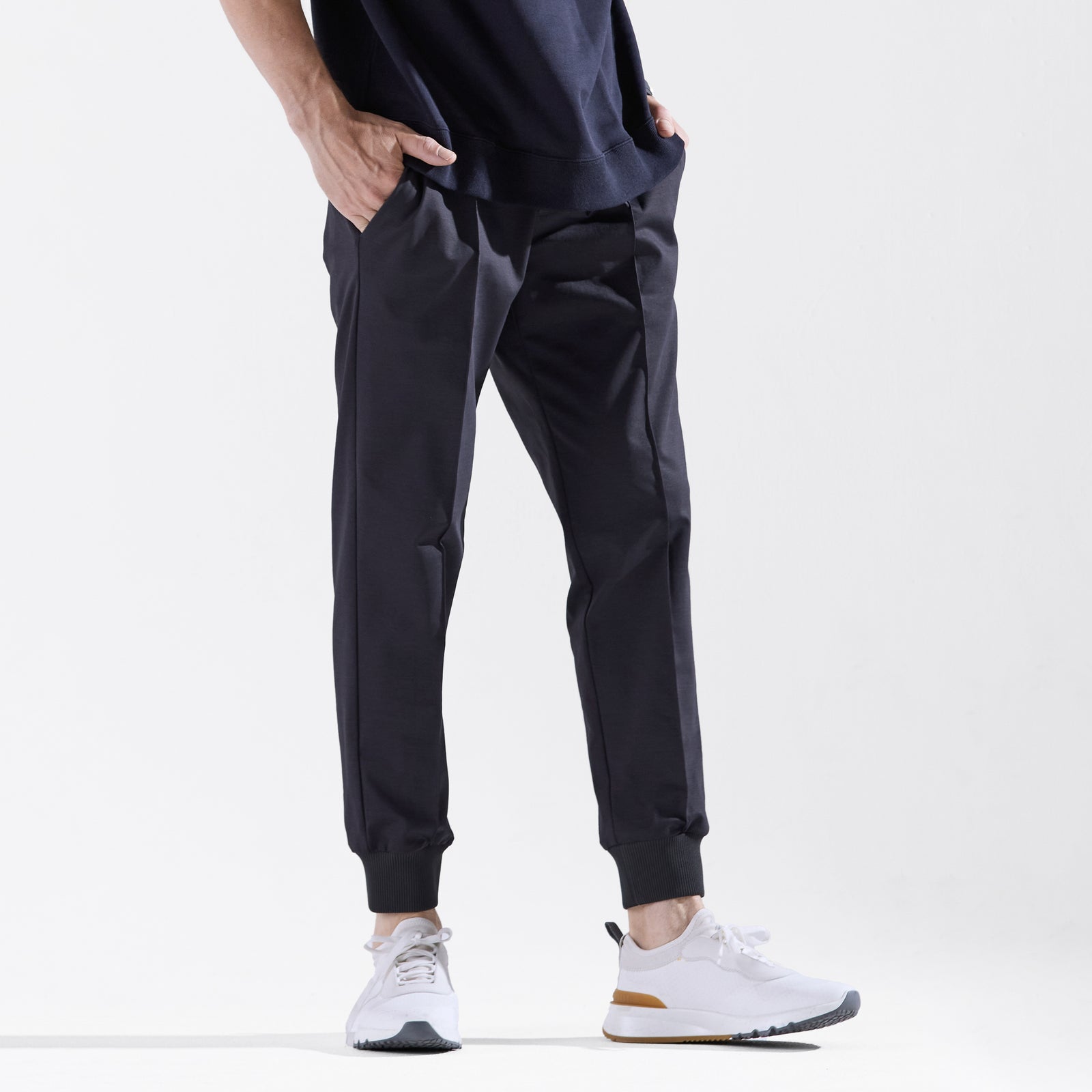 Duplex Cotton Jersey スリムトラベルジョガー グラファイトグレー