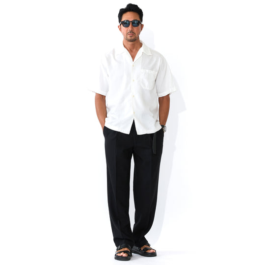 【MMW限定】コットンシルクアロハシャツS/S ホワイト