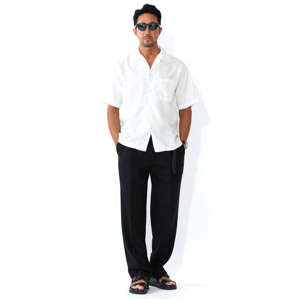 【MMW限定】コットンシルクアロハシャツS/S ホワイト