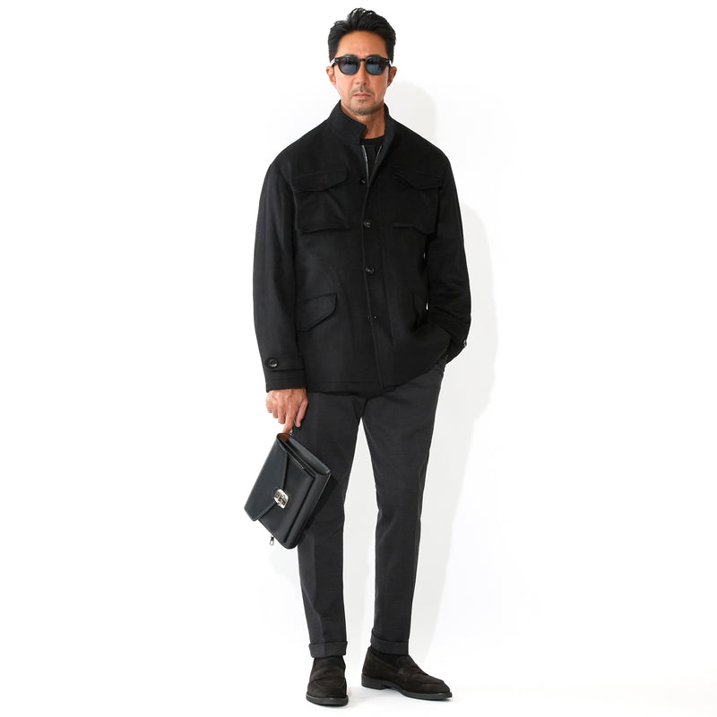カシミヤM-65フィールドジャケット ブラック – MINIMAL WARDROBE
