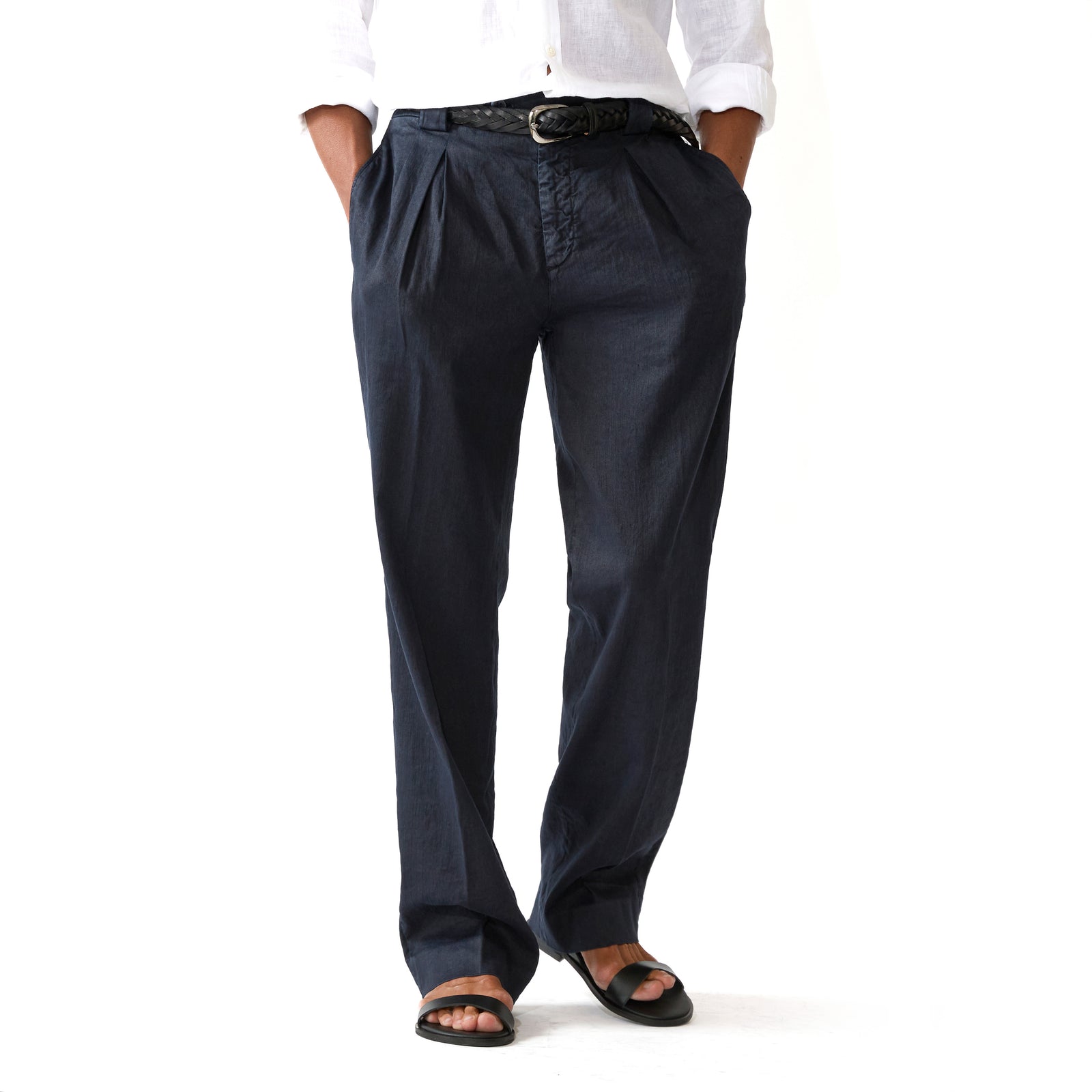 TROUSERS （3 pinces）NAVY – MINIMAL WARDROBE