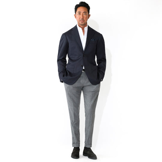 【干場別注】Loro Piana Fabric Super150's Wool シングルジャケットMade by RING JACKET